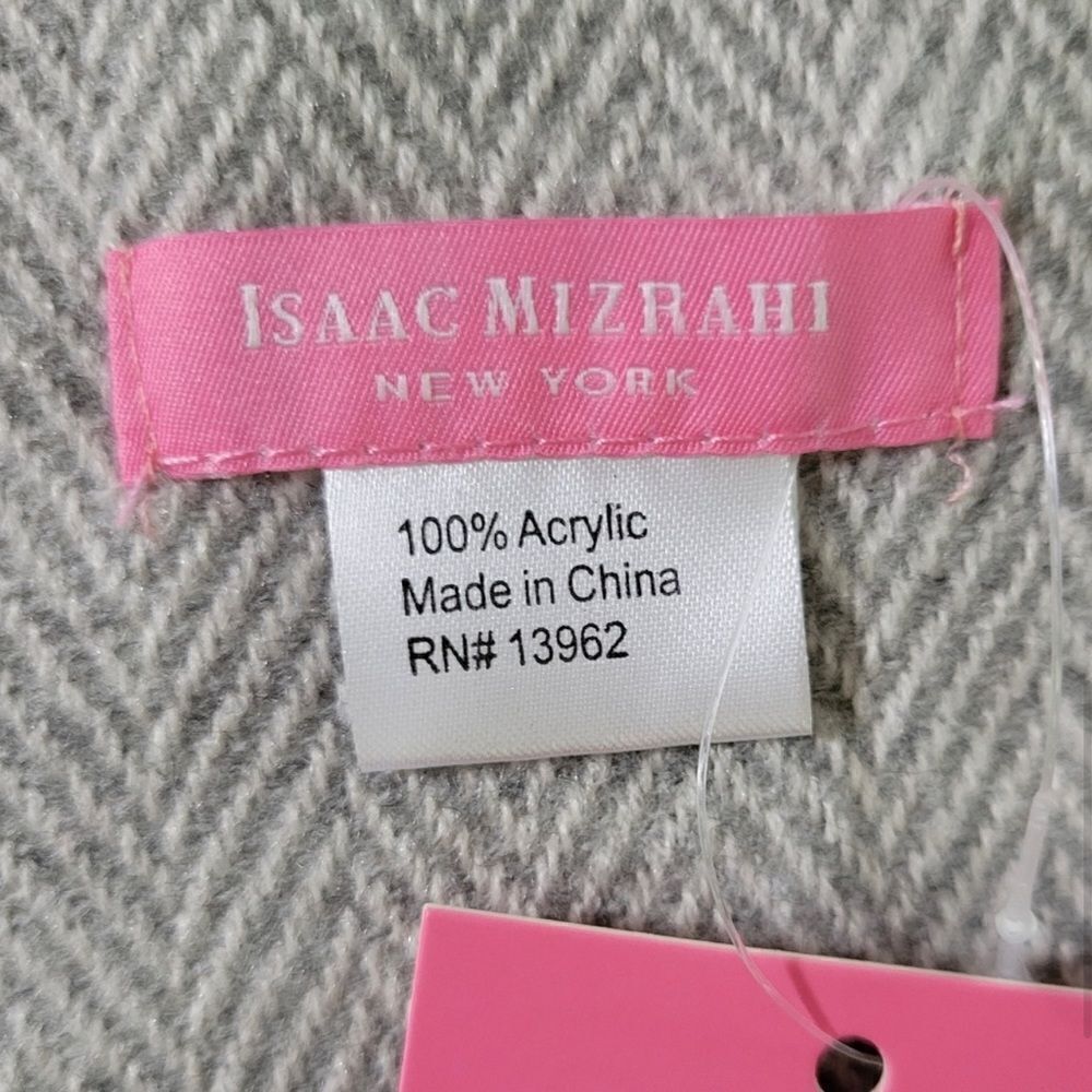 Isaac Mizrahi Herr Blanket Scarf • Antique White • NWT - Picture 8 of 9